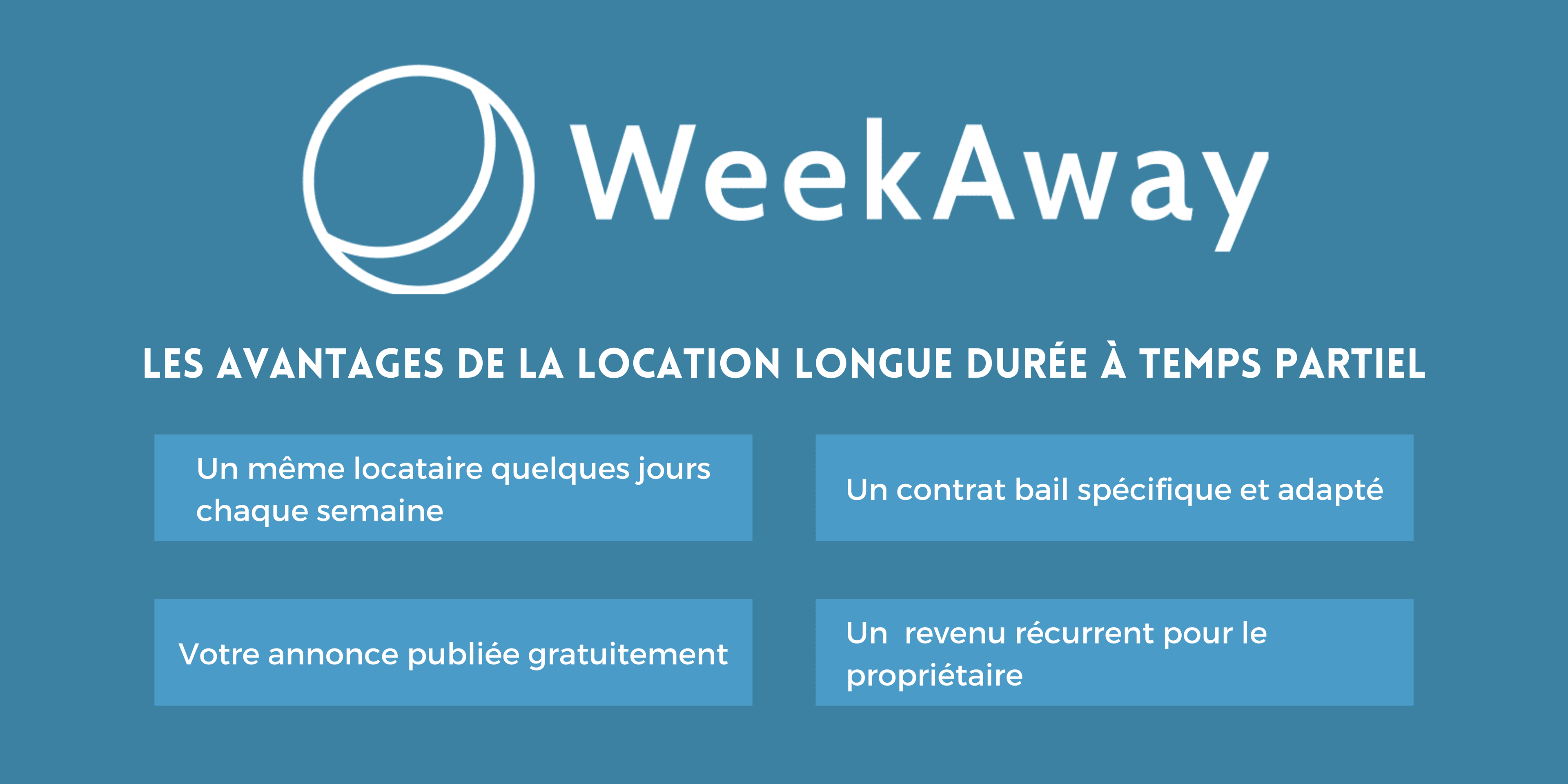 weekaway, location, temps partiel, avantages